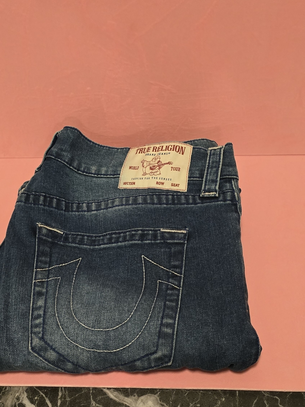 True Religion Dark Wash Bootcut Jeans - Blue Sz 36